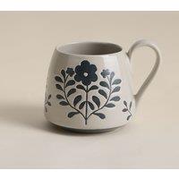 M&S Floral Tapered Mug Grey