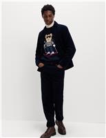 Pure Cotton Spencer Bear Ski Jumper