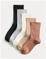 5 Pack Cotton Rich Socks (6 Small - 7 Large)