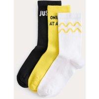M&S 3 Pack Cotton Rich YoungMinds Ribbed Socks Multi