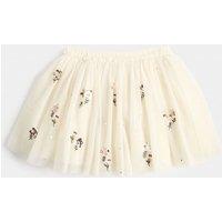 M&S Floral Embroidered Tutu (2-8 Yrs) Oatmeal