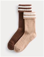 2p Cosy Stripe Socks
