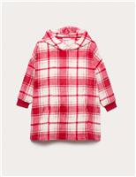 Borg Checked Oversized Hoodie (3-12 Yrs)