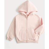 M&S Cotton Rich Zip Hoodie (2-8 Yrs) Light Pink