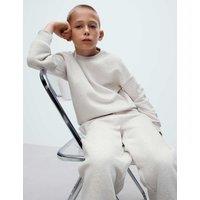 M&S Cotton Rich Sweatshirt (6-16 Yrs) Oatmeal