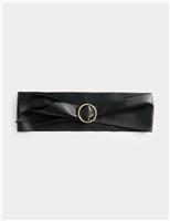 Leather Circle Buckle Belt