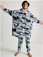 Fleece Camouflage Oversized Hoodie (3-16 Yrs)