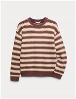Cotton Rich Striped Knitted Jumper (2-16 Yrs)
