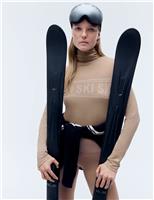 Seamless Ski Base Layer Top with Merino Wool