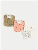 3pk Cotton Rich Dribble Bibs