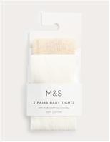 2pk Cotton Rich Pelerine Baby Tights (0 Mths-3 Yrs)