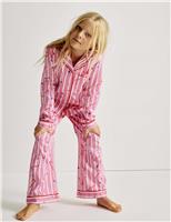 Pure Cotton Candy Cane Family Christmas Pyjamas (1-16 Yrs)