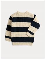 Striped Crew Neck Knitted Jumper (1-8 Yrs)