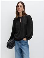 Studded Blouson Sleeve Blouse