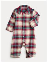 Pure Cotton Checked Romper (0-3 Yrs)