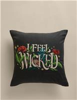 Pure Cotton Wicked Slogan Cushion