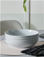 Set of 4 Dove Grey Pasta Bowls