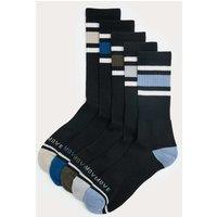 Goodmove 5 Pack Cool & Fresh Cotton Rich Cushioned Sports Socks Black Mix