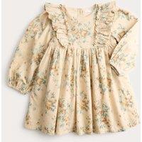 M&S Pure Cotton Floral Frill Woven Dress (1-8 Yrs) Multi