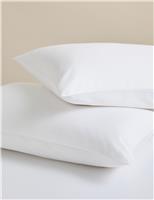 M&S 2 Pack Rest & Renew Pure Cotton Pillowcases Soft Blue