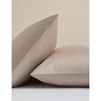 M&S 2 Pack Rest & Renew Pure Cotton Pillowcases Taupe
