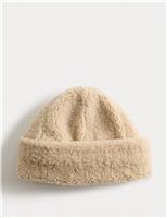 Faux Shearling Beanie Hat