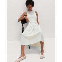 M&S Midaxi Waisted Dress Cream
