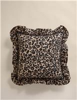 Cotton with Linen Leopard Print Cushion