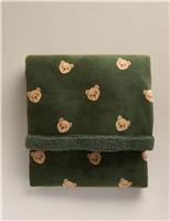 Borg Fleece Spencer Bear Throw