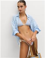 Smocked Triangle Bikini Top