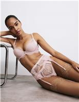 Saffron Satin & Lace Suspender