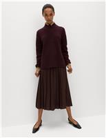 Pleated A-Line Skirt