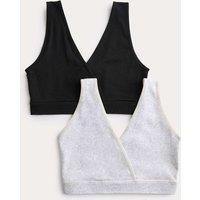 M&S 2 Pack Lounge Nursing Maternity Bras Grey Mix
