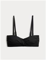 Padded Twist Front Bandeau Bikini Top