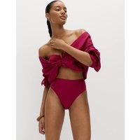 M&S High Waisted Bikini Bottoms Raspberry