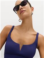 M&S Tummy Control Textured Swimsuit Midnight