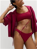 Ribbed High Leg Bikini Bottoms