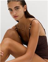 Textured Plunge Swimsuit