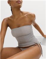 Printed Bandeau Tankini Top