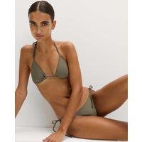 M&S Tie Side Bikini Bottoms Dark Khaki