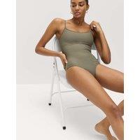 M&S Cami Scoop Neck Swimsuit Dark Khaki