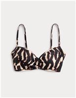 Printed Plunge Bikini Top