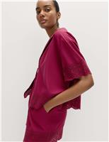 Pure Cotton Cutwork Detail Tie Front Shirt