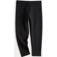 M&S Regular Fit Fleece Lined Leggings (2-8 Yrs) Black