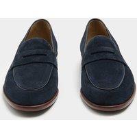 Autograph Suede Saddle Loafers Dark Navy