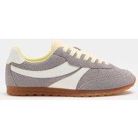 M&S Suede Side Stripe Retro Trainers Grey
