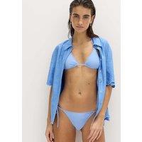 M&S Broderie Collared Cutwork Detail Shirt with Linen Fresh Blue
