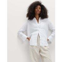 M&S Pure Linen Shirt White