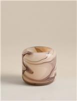 Marble Effect Glass Tealight Holder