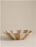 Striped Ceramic Centrepiece Bowl